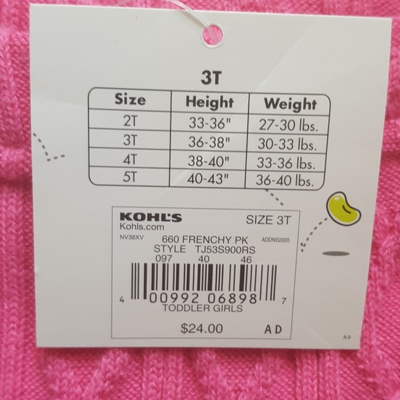 Jumping Beans Toddler girls pink leggings NWT - Picture 3 of 3